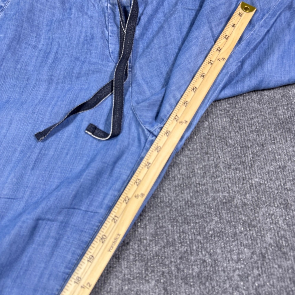 Talbots Light Blue Cropped Drawstring Pants - Picture 6 of 7